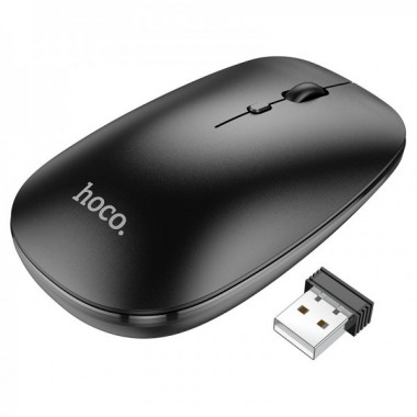 Маніпулятор миша HOCO GM15 Art dual-mode business wireless mouse Black (6931474760579) (8519)