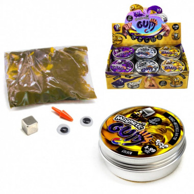 Жвачка для рук "Magnetic Gum" GUM-01 в металлической коробочке  Золотистый