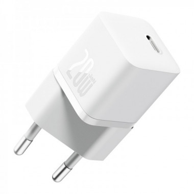 Мережевий зарядний пристрій Baseus GaN5 Fast Charger(mini) 1C 20W EU White (CCGN050102) (14719)