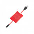 Кабель HOCO X21 USB to iP 2A, 1m, silicone, TPE connectors, Black+Red (6957531071372) (14819)