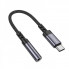 Перехідник BOROFONE BV24 Graceful digital audio converter cable Type-C to 3.5mm Metal Grey (6941991118999) (21129)