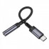 Перехідник BOROFONE BV24 Graceful digital audio converter cable Type-C to 3.5mm Metal Grey (6941991118999) (21129)