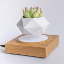 Магнітний левітаційний горщик для рослин HCNT Magnetic Levitating Pot M10-FP  Wood Grain (SIM10-FP) (15329)