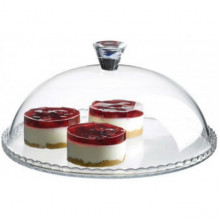 Блюдо Patisserie Ø32см з бортом і зі скляною кришкою-ковпаком (19329)