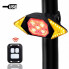 Велофонарь LY-6700 с указанием поворотов (red+yellow+blue), ЗУ microUSB, Li-Ion аккум., пульт управления (9329)
