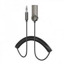 Bluetooth-ресивер BOROFONE BC56 Peaceful car AUX BT receiver with cable Metal Gray (6941991113031) (17429)
