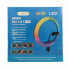 Кольцевая Led лампа 33 см LJJ-33 с держателем для телефона 3 режима + RGB (9429)