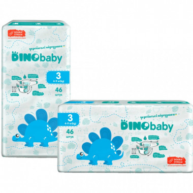 Подгузники Dino Baby Размер 3 (4-9 кг) 46 шт (4823098410607) (7529)