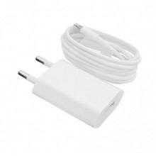 Зарядное устройство + кабель Lighting LP АС-005 USB 5V 1A ОЕМ White (8729)