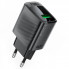 Мережевий зарядний пристрій ACEFAST A90 QC18W GaN single USB-A charger (EU) Black (6974316283249) (19829)