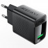 Мережевий зарядний пристрій ACEFAST A90 QC18W GaN single USB-A charger (EU) Black (6974316283249) (19829)
