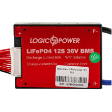BMS плата LiFePO4 36V 12S Dis 60A Ch 30A (4929)