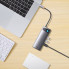 USB-хаб Baseus Metal Gleam Series 7-in-1 Multifunctional Type-C HUB Docking Station Gray （Type-C to HDMI*1+USB3.0*3+PD*1+VGA*1+RJ45*1） (WKWG040013) (15039)