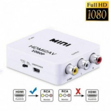 Адаптер HDMI to AV RCA переходник конвертер 720p/1080p Белый (9139)