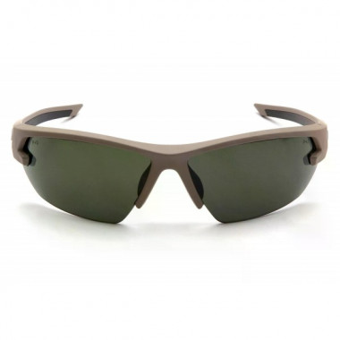 Защитные очки Venture Gear Tactical Semtex 2.0 Tan (лесно-серые) Anti-Fog, черно-зеленые в песчаной оправе (1539)