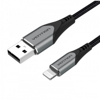 Кабель Vention USB 2.0 A to Lightning Cable 1M Gray Aluminum Alloy Type (LABHF) (LABHF) (14639)
