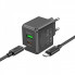 Мережевий зарядний пристрій з кабелем HOCO CS14A Ocean PD20W+QC3.0 charger set(Type-C to Type-C) Black (6942007603911) (19839)