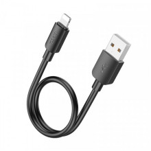 Кабель HOCO X96 Hyper charging data cable iP (L=0.25M) Black (6942007609388) (20149)