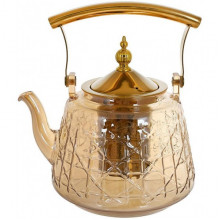 Чайник скляний заварювальний "Amber" 1200мл з металевим фільтром (B488) (19249)