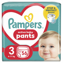 Подгузники Pampers трусики Pants Размер 3 (6-11 кг) 56 шт (8006540068663) (7249)