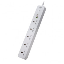 Сетевой фильтр (удлинитель) LP (5x230V-2500W, 1xUSB-38W/PD/QC3.0, 1xType-C 20W, 1xUSB 18W) (1349)