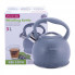 Чайник Kamille Whistling Kettle 3л з нержавіючої сталі зі свистком, сірий мармур (1549)