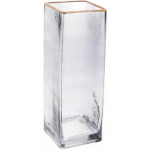 Ваза декоративна Ancient Glass "Евіан" 30х10см, скло, світло-сірий (5649)