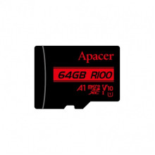 Карта пам'яті microSDXC (UHS-1) Apacer 64Gb class 10 V10 A1 R100MB/s (AP64GMCSX10UB-RA) (8749)