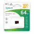 Карта пам'яті microSDXC (UHS-1) Apacer 64Gb class 10 V10 A1 R100MB/s (AP64GMCSX10UB-RA) (8749)
