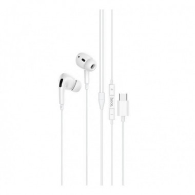 Навушники дротові HOCO M101 Pro Crystal (Type-C) White (6931474782403) (21059)