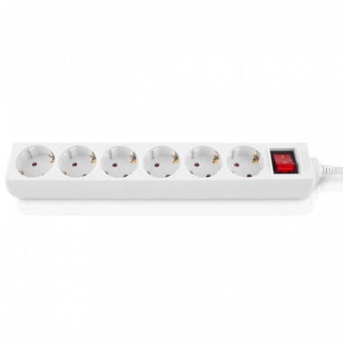 Сетевой фильтр питания REAL-EL RS-6 Protect M 3m, white (EL122300033) (16159)