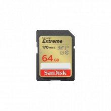 Карта памяти SanDisk 64GB SD class 10 UHS-I U3 V30 Extreme (SDSDXV2-064G-GNCIN) (21259)