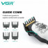 Аккумуляторная машинка для стрижки VGR V-699, 4 насадки, LED дисплей, Белая (14359)
