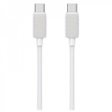 Кабель Usams US-SJ696 60W Striped Data Cable Type-C To Type-C-KY Series 2M white (SJ696USB02) (14659)