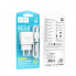 Мережевий зарядний пристрій з кабелем HOCO C140A Smart single port QC3.0 charger set (Micro)(EU) White (6942007627818) (14759)
