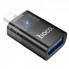 Перехідник HOCO UA36 iP male to USB female OTG transparent adapter Black (6942007647151) (14859)