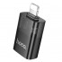 Перехідник HOCO UA36 iP male to USB female OTG transparent adapter Black (6942007647151) (14859)