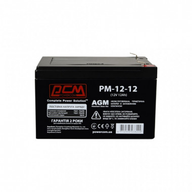 Батарея к ИБП Powercom 12В 12Ah (PM-12-12) (16069)