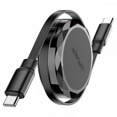 Кабель ACEFAST C13-03 USB-C to USB-C dual retraction charging data cable Black (6974316280132) (20169)