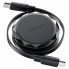 Кабель ACEFAST C13-03 USB-C to USB-C dual retraction charging data cable Black (6974316280132) (20169)