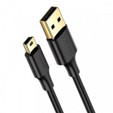 Кабель UGREEN USB 2.0 A Male to Mini 5 Pin Male Cable 1.5m (Black) (UGR-10385) (15269)