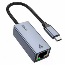 Сетевой адаптер HOCO UA37 Type-C Ethernet Adapter (1000 Mbps) (21769)