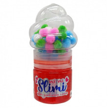Игрушка-антистресс Слайм Mi-mi Slimi 71827ST(Red) с помпонами