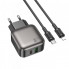 Мережевий зарядний пристрій з кабелем BOROFONE BAS55A Absolute PD30W+QC3.0 charger set (C to iP) (EU) Black (6941991116247) (379)