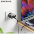 Мережевий зарядний пристрій з кабелем BOROFONE BAS55A Absolute PD30W+QC3.0 charger set (C to iP) (EU) Black (6941991116247) (379)