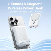 Зовнішній акумулятор Vention 10000mAh Magnetic Wireless Power Bank (USB-C + Lightning + USB-C + USB-A +Wireless) 22.5W White LED Display Type (FHTW0) (FHTW0) (479)