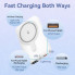 Зовнішній акумулятор Vention 10000mAh Magnetic Wireless Power Bank (USB-C + Lightning + USB-C + USB-A +Wireless) 22.5W White LED Display Type (FHTW0) (FHTW0) (479)