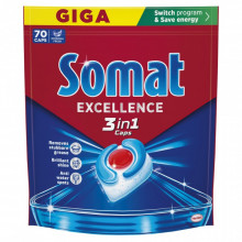 Таблетки для посудомоечных машин Somat Excellence 3-in-1 70 шт. (9000101832044) (7479)
