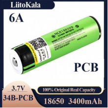 Аккумулятор 18650 LiitoKala Lii 34B PCB 3400mAh с защитой Оригинал (21579)