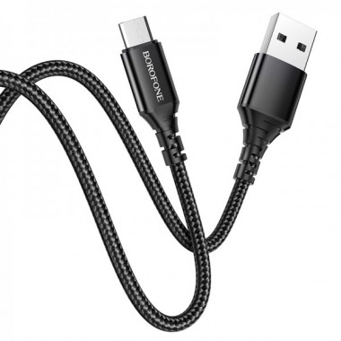 Кабель BOROFONE BX54 Ultra bright Micro-USB 1m 2.4A Black (6931474745811) (18879)